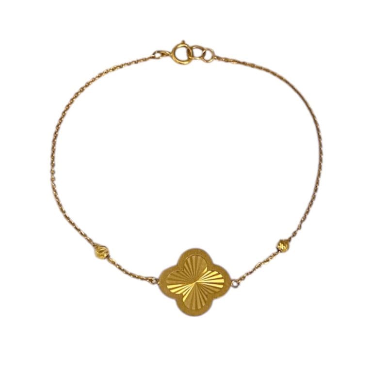 دستبند طلا ونکلیف تراش دار - Image 1