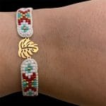 دستبند طلا زنانه طرح برگ - Image 2