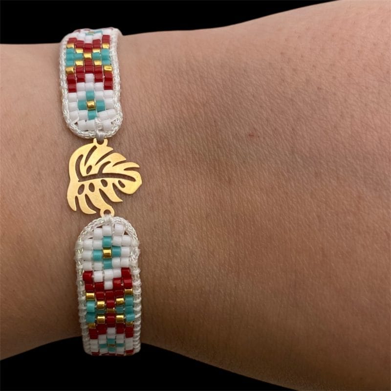 دستبند طلا زنانه طرح برگ - Image 2