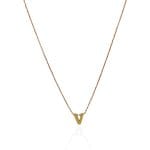 آویز طلا لاتین حرف V