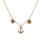 گردنبند طلا زنانه طرح لنگر