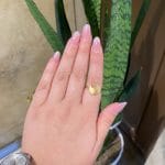 انگشتر طلا مینیمال طرح دایره و ستاره - Image 2