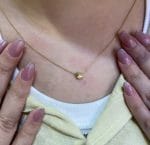 آویز طلا استیکر مکعب شش ضلعی - Image 2