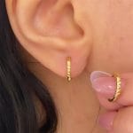 گوشواره طلا زنانه مدل حلقه ای - Image 2