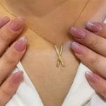 گردنبند طلا زنانه طرح ایکس - Image 2