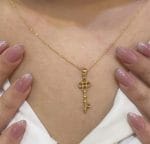 آویز طلا زنانه طرح کلید - Image 2