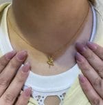 آویز طلا طرح فرشته - Image 2