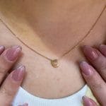آویز طلا لاتین حرف C - Image 2