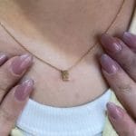 آویز طلا لاتین حرف E - Image 2