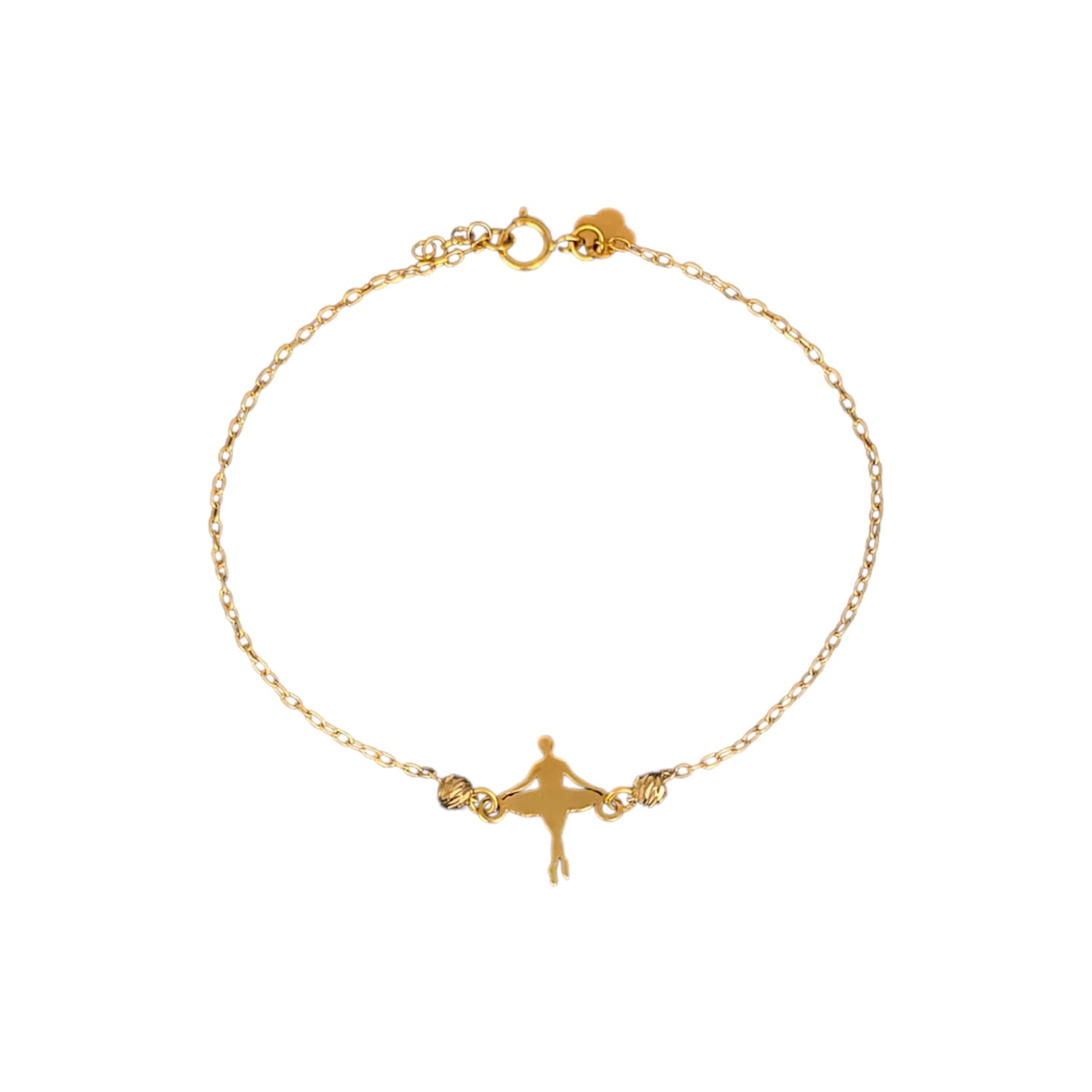 IMG_9945 دستبند طلا زنجیری طرح بالرین - Image 1