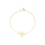 دستبند طلا زنجیری طرح کبوتر