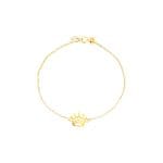 دستبند طلا زنجیری طرح تاج