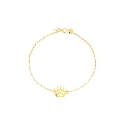 دستبند طلا زنجیری طرح تاج