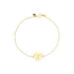 دستبند طلا زنجیری طرح پروانه