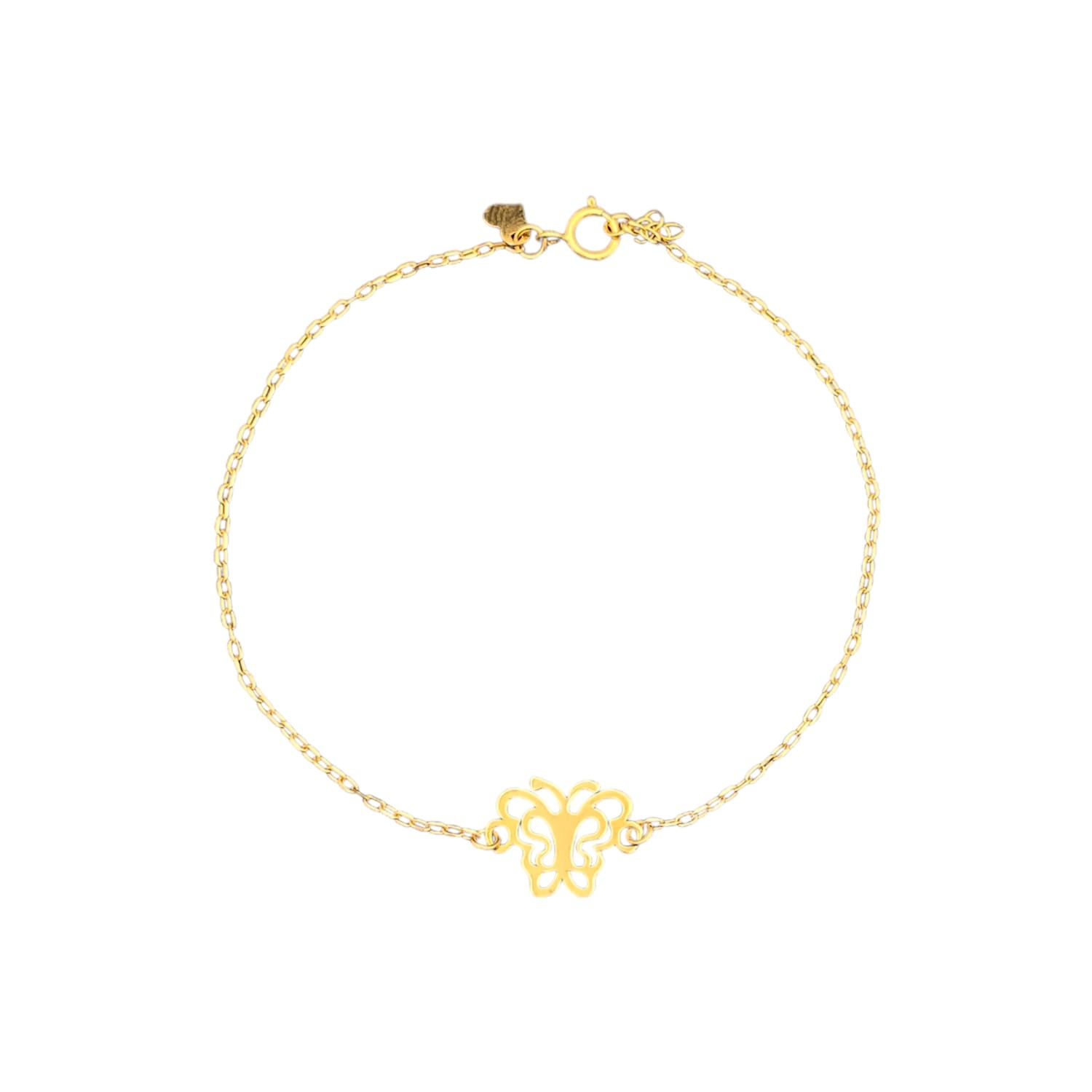 IMG_9949 دستبند طلا زنجیری طرح پروانه - Image 1