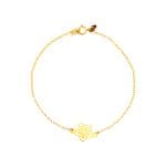 دستبند طلا زنجیری طرح گل