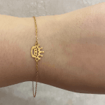 دستبند طلا زنجیری طرح تاج - Image 2