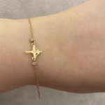 دستبند طلا زنجیری طرح بالرین - Image 2