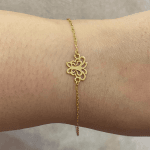 دستبند طلا زنجیری طرح پروانه - Image 2