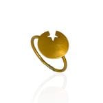 انگشتر طلا مینیمال طرح دایره و ستاره