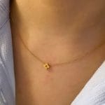 آویز طلا استیکر گل ونکلیف - Image 2