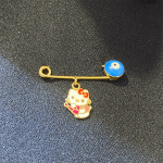 سنجاق سینه طلا چشم نظر طرح کیتی - Image 2