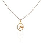 آویز طلا مادر طرح بیضی