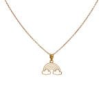 آویز طلا طرح رنگین کمان