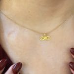 آویز طلا طرح بینهایت - Image 2