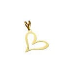 آویز طلا 18 عیار طرح قلب مینیمال