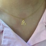 آویز طلا 18 عیار طرح قلب مینیمال - Image 2