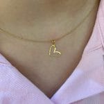 آویز طلا طرح قلب مینیمال - Image 2